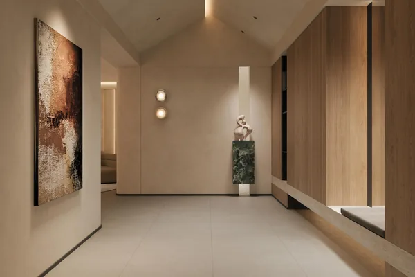 Hallway joinery with concealed storage